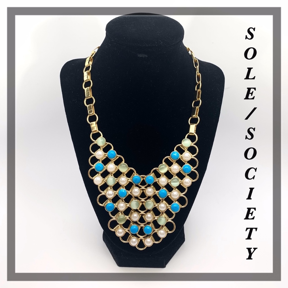 SOLE/SOCIETY SEMI-PRECIOUS STATEMENT NECKLACE